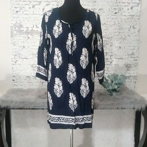 Navy feather dress